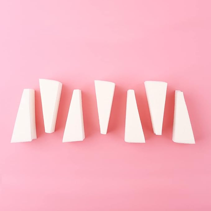 Amazon Basics Cosmetic Rectangular Foam Wedges For Makeup, 32 Count, White (Pack of 2)