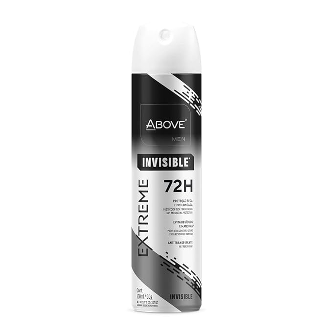 ABOVE Extreme Men Invisible - 72H Antiperspirant Spray Deodorant for Men 5.07 Fl Oz| Aluminum-Free | Fresh Mist, No Stain & Alcohol, Long-Lasting Men's Deodorant Spray | Mint, Peach, Apricot