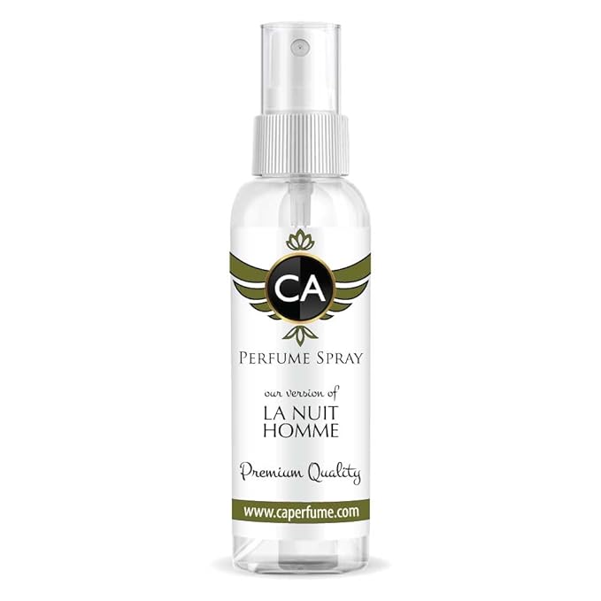 CA Perfume Eco Refill Impression of La Nuit Homme For Men Cologne Eau de Parfum Spray Refillable Bottle 2 Fl Oz/60ml-X1