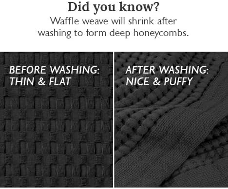 GILDEN TREE Waffle Bath Sheet Quick Dry Towel, Thin Luxury Bath Towels, Bath Sheets 40x80 Large Bath Towels, Modern Style (Faded Black)
