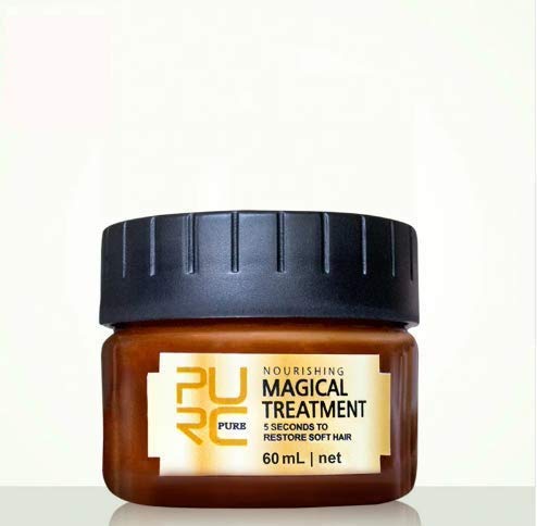 Omaky 60ml Magical Hair Treatment Mask 5 Seconds Repairs Damage Hair Advanced Molecular Hair deep Conditioner Roots Treatment Return Bouncy Restore Elasticity Hair Care Essence