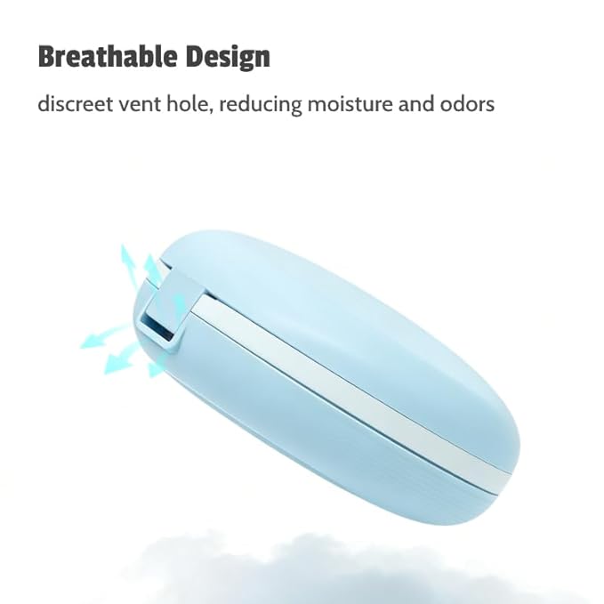 Cute Retainer Case for Girls, Small Aligner Box for Travel, Stylish Night Guard Container, Sleek Retainer Holder Compatible with Invisalign (Cream White)