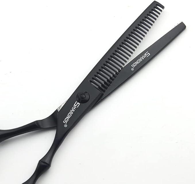 6 Inch Black Hairdressing Scissors Salon Hairdressing Tool Stainless Steel Hair Cutting Hair Thinning Hairdressing Scissors (6 inch 2PC-A)
