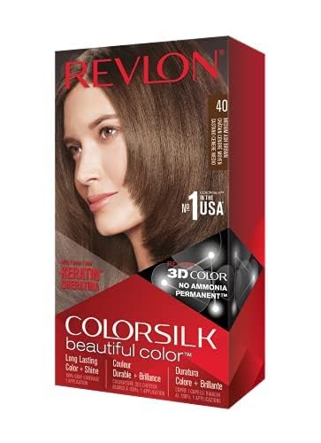 Revlon ColorSilk Haircolor, Medium Ash Brown (40) (Pack of 3)