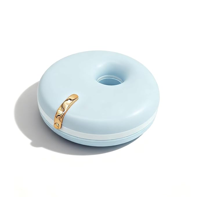 Cute Retainer Case for Women, Small Aligner Box for Travel, Stylish Night Guard Container, Fancy Sleek Retainer Holder Compatible with Invisalign (Light Blue)