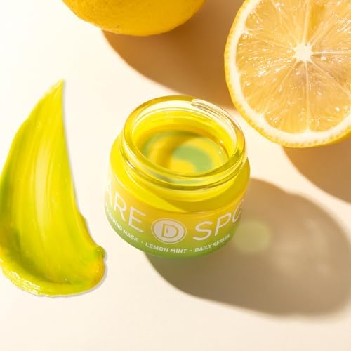 Lip Mask, Hydrating Overnight Lip Sleeping Mask, Lip Moisturizer for Dry Cracked Lips Care, Dual-Color Korean Lips Balm for Nourishing and Softening Lips, Minimizes Fine Lines - Lemon Mint