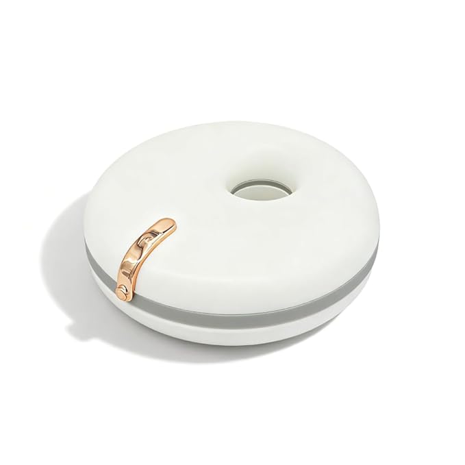 Cute Retainer Case for Girls, Small Aligner Box for Travel, Stylish Night Guard Container, Sleek Retainer Holder Compatible with Invisalign (Cream White)