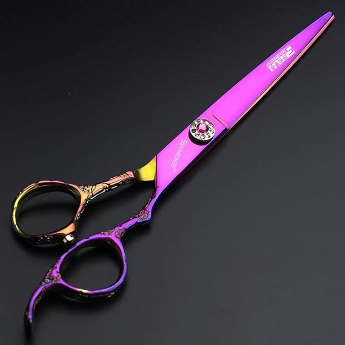 6/7/8 inch Cutting Thinning Styling Tool Rainbow Hair Scissors Professional Hairdresser Hairdresser Scissors Set (7-inch 2pc-B)