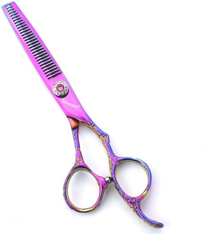 6/7/8 inch Cutting Thinning Styling Tool Rainbow Hair Scissors Professional Hairdresser Hairdresser Scissors Set (7-inch 2pc-B)