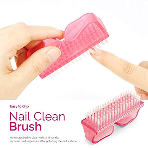 Teenitor Nail Gel Remover Tools Kit with Pink Polish Remover Clips, Cuticle Peeler Scraper, Gel Nail Brush, 115 Pack Nail Wipe Cotton Pads, Nail File Grits 120/180 Buffer Block Grits 400/4000 Rose
