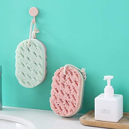 4-Pack Large Size Cleansing loofah Bath Sponge, Shower deep exfoliating Sponge, Rich Foam Bath Sponge