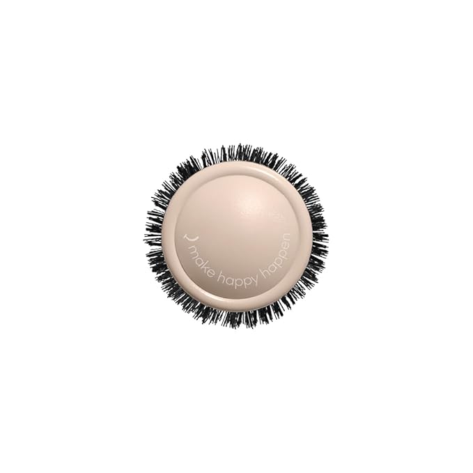 Cricket Hapi High Heat Harmony Thermal Brush - 1.25" Ceramic Barrel, Round Brush for Heat Styling with Hair Dryer, Mood-Friendly - Beige