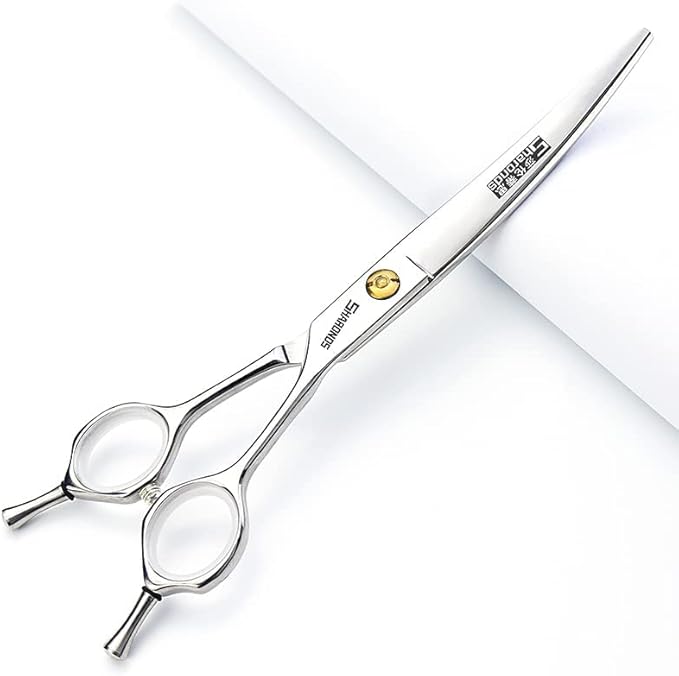6/6.5/7 Inch Black Hairdressing Scissors Salon Hairdressing Tool 440c High Hardness Stainless Steel Haircut Hair Thinning Hairdressing Scissors (7 Inch / 3 Pieces B)
