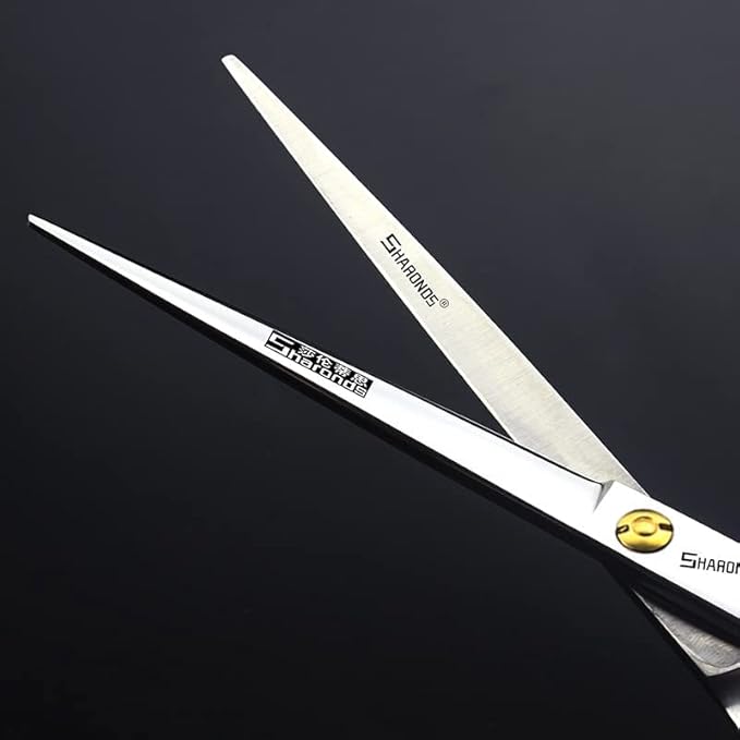6/6.5/7 Inch Black Hairdressing Scissors Salon Hairdressing Tool 440c High Hardness Stainless Steel Haircut Hair Thinning Hairdressing Scissors (7 Inch / 3 Pieces B)