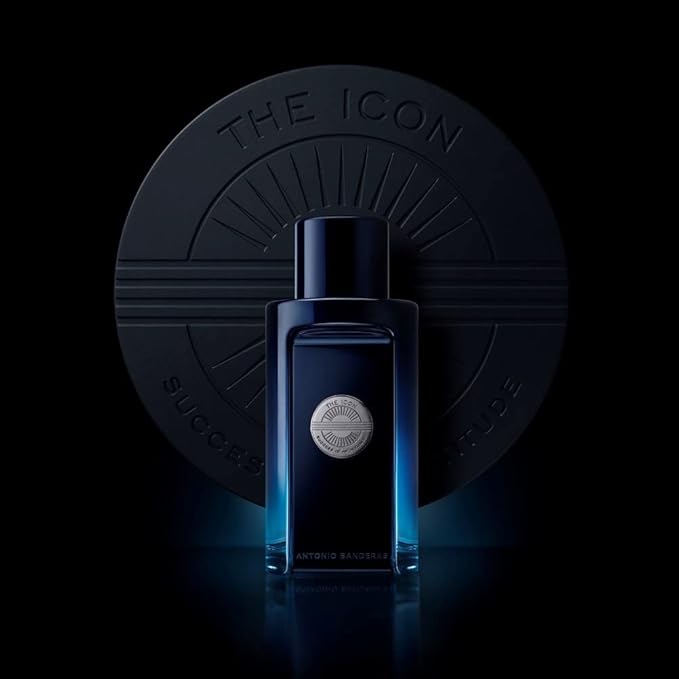 Banderas Antonio Perfumes - The Icon, Eau de Toilette for Men - Long Lasting - Masculine, Elegant, With Personality Fragance - Amber Woody Notes - Ideal for Special Events - 6.8 Fl Oz
