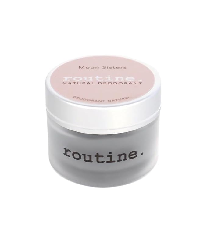 Routine. Natural Deodorant (2 Fluid Oz.) Moon Sisters | Aluminum Free Natural Deodorant for Women & Men | Rose, Neroli, Lavender & Vetiver (Cream Jar Formula)