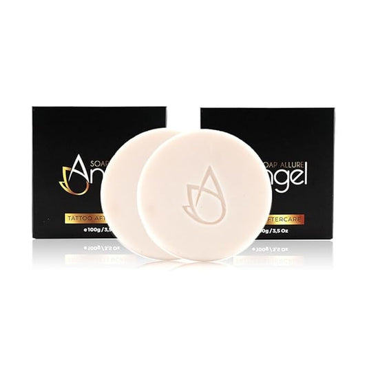 Tattoo Aftercare - Organic Cleansing Soap Bar - Vegan Soap Bar for Tattoos, Piercings, and PMU, Neutral Soap with Aloe, Dragons Blood and Centella Asiatica (Pack of 2)