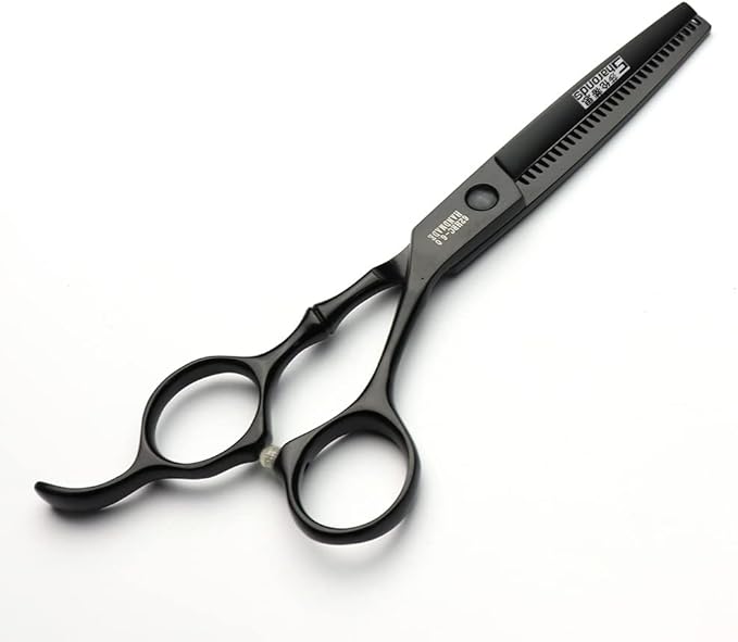 6 Inch Black Hairdressing Scissors Salon Hairdressing Tool Stainless Steel Hair Cutting Hair Thinning Hairdressing Scissors (6 inch thinning)