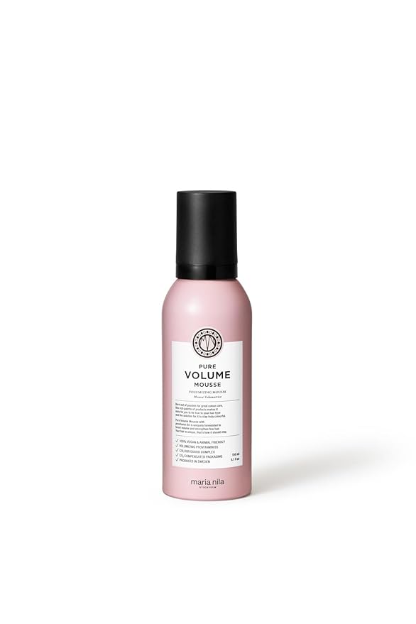 Maria Nila Pure Volume, Mousse 5.1 Fl Oz, Vitamin B5 Gives Volume to Thin & Fine Hair, 100% Vegan & Sulfate/Paraben free
