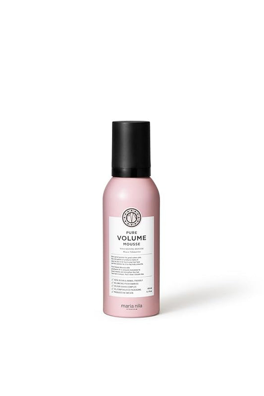 Maria Nila Pure Volume, Mousse 5.1 Fl Oz, Vitamin B5 Gives Volume to Thin & Fine Hair, 100% Vegan & Sulfate/Paraben free