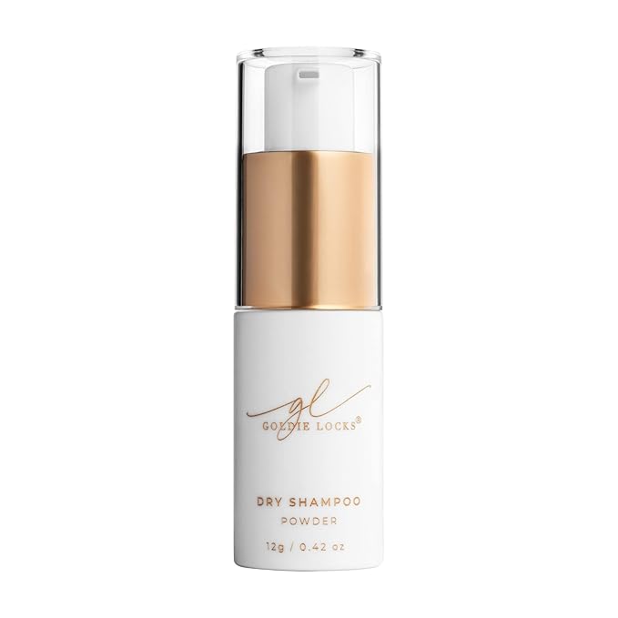 Goldie Locks Dry Shampoo Powder - Volumizing and Oil Absorbing - For Light and Dark Hair - Non-Aerosol, No Residue - Safe for Extensions & Color-Treated Hair - Protein-Free - 0.42 oz