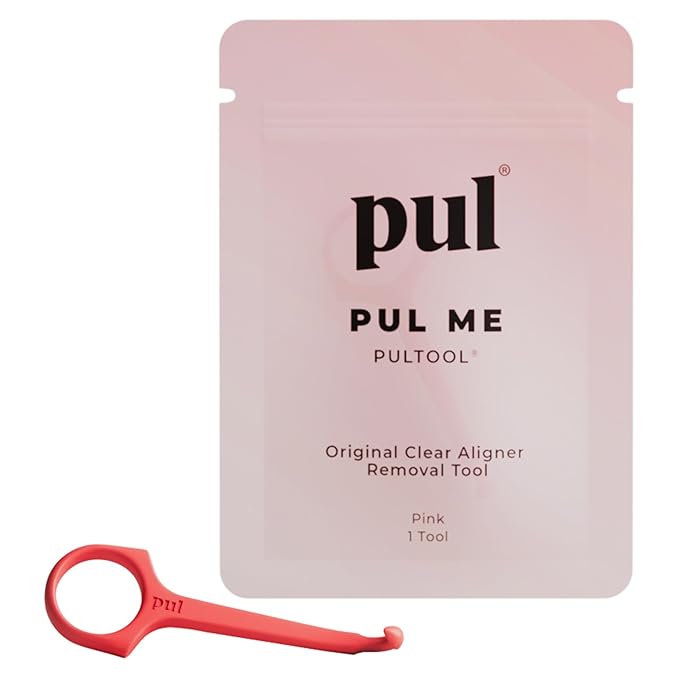 PUL Pack of 1 Reusable Clear Aligner Removal Tool — Compatible with Invisalign, Removable Braces, Retainers & Trays – Easy-to-Use Device Remover, Dental & Oral Hygiene Care Product – Pink