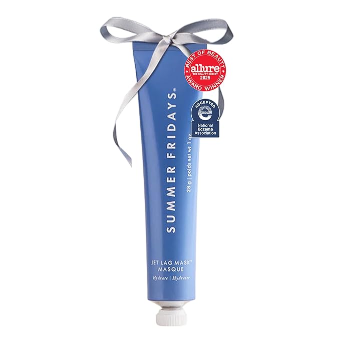 Summer Fridays Jet Lag Mask Mini - Hydrating Face Moisturizer + Mask - Enriched with Hyaluronic Acid, Niacinamide, Glycerin + Antioxidants Helps Nourish Skin for a Renewed + Radiant Complexion (1 Oz)