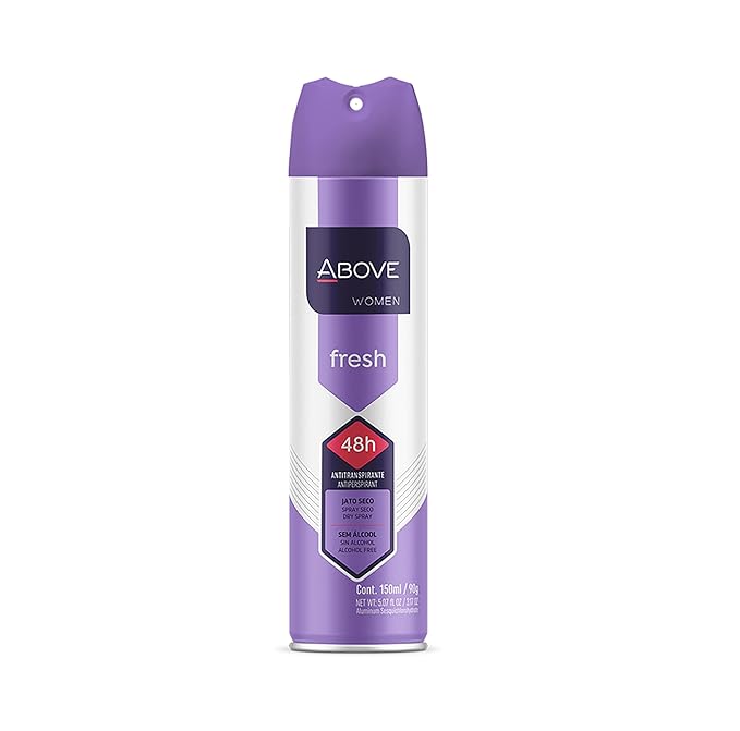 ABOVE Fresh - 48 Hours Antiperspirant Deodorant for Women - Notes of Lemon, Bergamot and Lavender - Dry Spray Protects Against Sweat and Body Odor - Stain and Cruelty Free - 5.07 Fl Oz (Pack of 1)