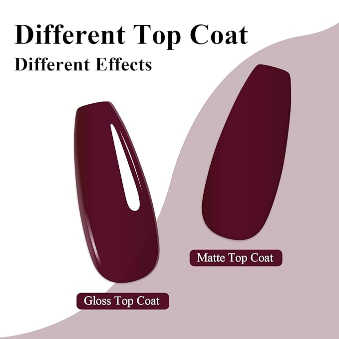 Imtiti Dark Red Gel Polish, UV LED Soak Off Deep Maroon Red Burgundy Gel Nail Polish, Long Lasting 28 Days, Salon Quality DIY Manicure at Home(10ml-1907)