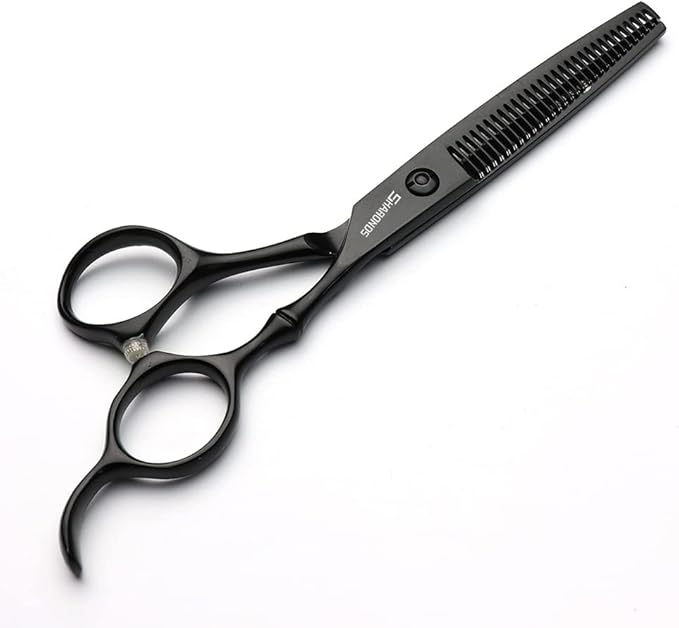 6 Inch Black Hairdressing Scissors Salon Hairdressing Tool Stainless Steel Hair Cutting Hair Thinning Hairdressing Scissors (6 inch thinning)
