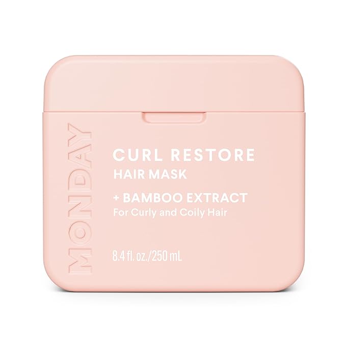 MONDAY HAIRCARE CURL RESTORE Hair Mask with Bamboo Extract, Coconut Oil & Shea Butter for Curls & Coils of all types 250 mL