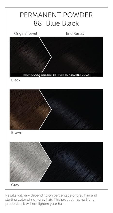#88 Blue Black Bigen Permanent Powder (3 Pack)