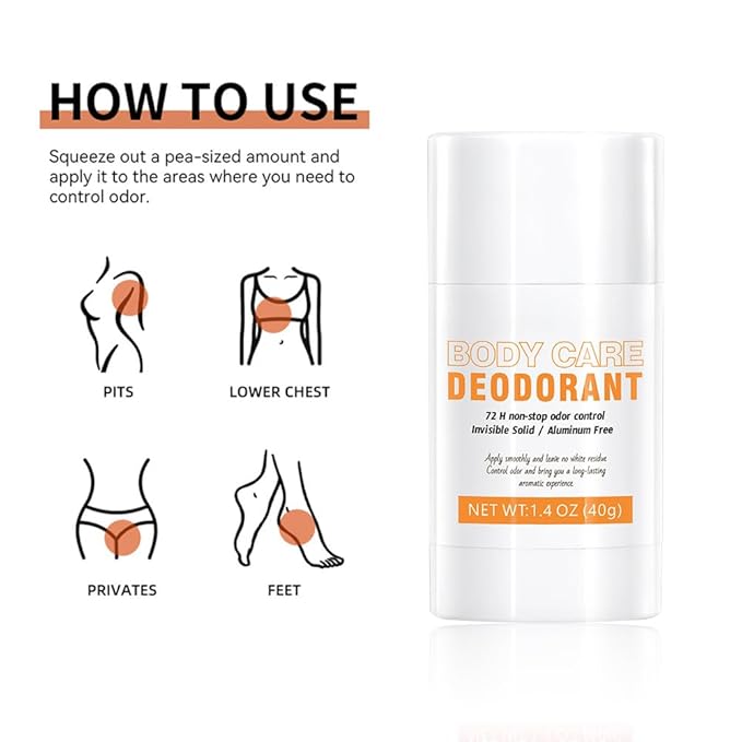Aluminum Free Deodorant Stick for Women,Fruit Scents Women Solid Stick Natural Deodorants,All Day Odor Control Body Deodorant,Smooth Solid Armpit Antiperspirant Sticks (1.4 Oz, cantaloupe)