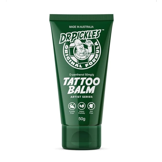 Dr Pickles VEGAN Tattoo Balm 1.76 oz / 50g - Vegan Formula, Heals + Protects + Rejuvenates Tattoos