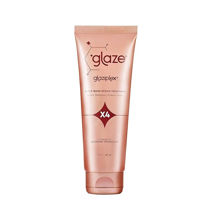 glaze Glaziplex Bond Repair Hair Treatment – 4-in-1 Bonding Formula – Deep Conditioning mask for Damaged Hair – Strengthens & Protects in Just 4 minutes - 4oz/120ml