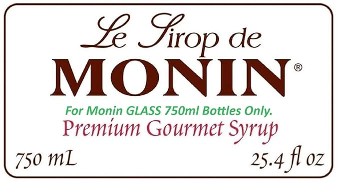 Coffee Syrup Pump. ONLY for Monin GLASS 750ml (25.4 Fl.Oz.) Bottle (Pack of 2). FDA Compliant. BPA Free. Product of Bayside Traders®