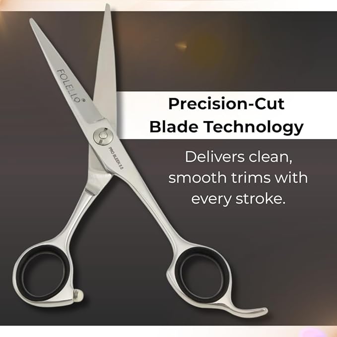 Right-Handed Hair Cutting Scissors – Stainless Steel Barber Shears with Ball Bearing Adjustment Screw – Grooming Tool for Men and Women
