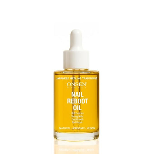 Onsen Secret Nail & Cuticle Repair Oil (30ml) - Dry Oil Formula - Japanese Tsubaki, Tea Tree & Jojoba - Strengthens Nails, Repairs Cuticles, Hydrates Skin & Hair - Natural & Vegan