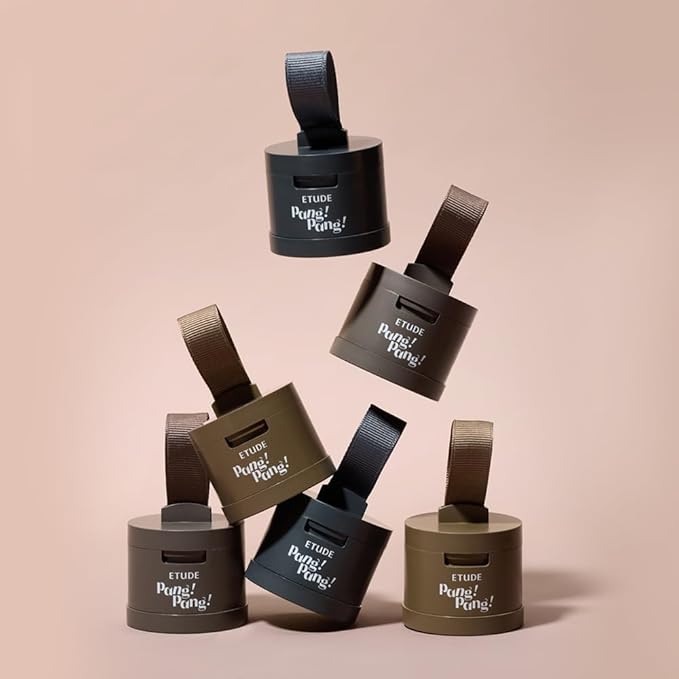 ETUDE Hair Pang Pang hairline powder Root Touch Up, Waterproof, For Facial Makeup, Hairline and Thin Hair - Natural Black