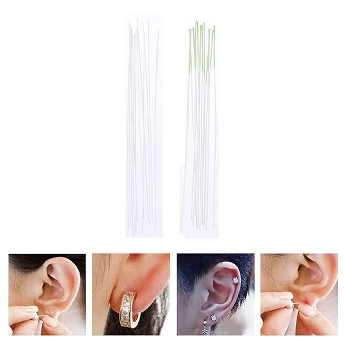 White Ear Piercing Cleaner Convenient Earrings Hole Floss Aftercare Nourish Girls Herb Ear Dirt Floss,Piercing Supplies,Piercing and Tattoo Supplies