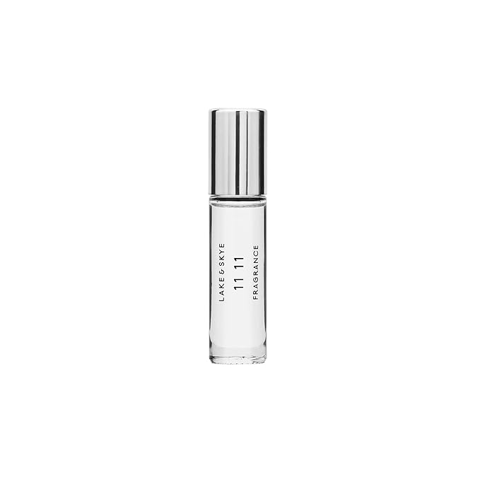 Lake & Skye 11 11 Rollerball Fragrance Oil, 0.33 fl oz (10 ml) - Sheer, Uplifting Scent, Skin Musk
