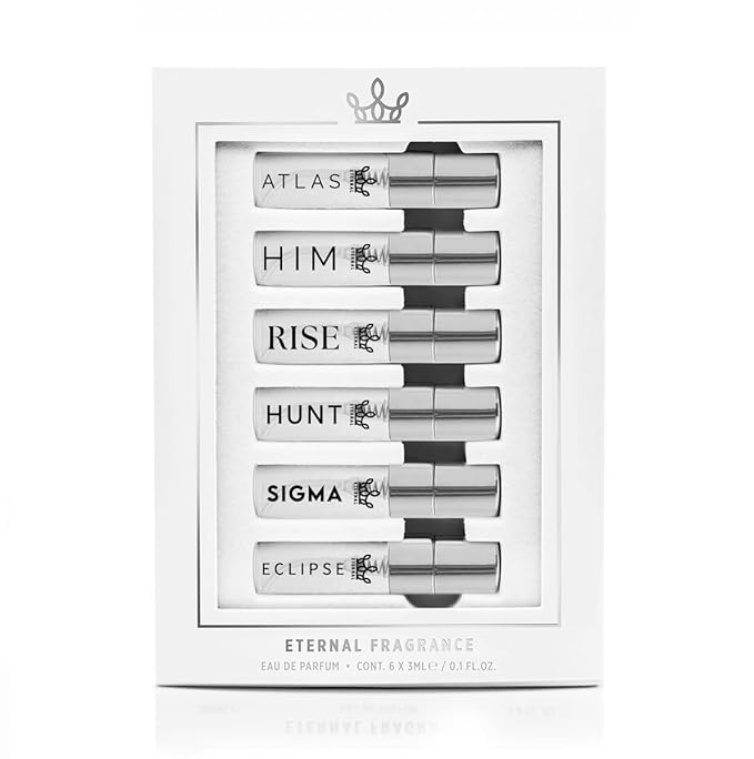 Eternal Discovery Set Men's Modern & Niche 6x3ml Sample Sprayers - Long-lasting - Clean Ingredients - Eternal Aventus - Eternal Him - Eternal Rise - Eternal Hunt - Eternal Sigma - Eternal Eclipse