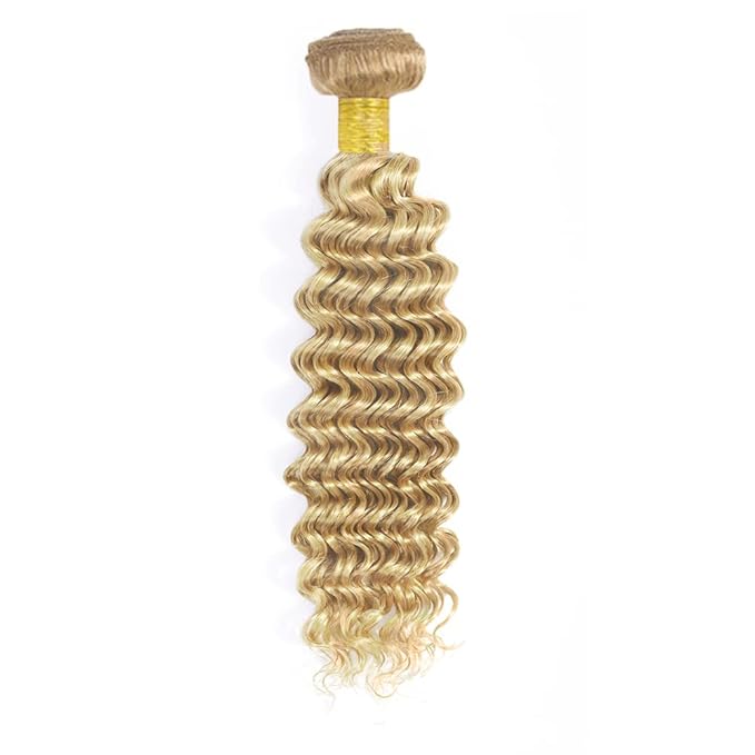 P27/613 Bundles Blonde Deep Wave Human Hair Bundles 613 Human Hair Bundle 28 inch Honey Blonde Deep Wave Bundle