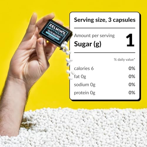 Zelmin's Minty Mouth Breath Freshener - (12 Pack) Long Lasting Bad Breath Treatment for Adults, Instant Freshness Helps with Dry Mouth, Natural Breath Mints for Travel, Alcohol-Free, Keto, Gluten-Free