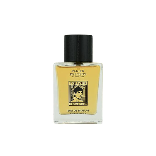 Panier des Sens L’Olivier Eau de Toilette for Men - Fresh Mediterranean Olive Wood, Cedar & Citrus Fragrance - Long-Lasting Natural Scent - 1.7 fl oz Spray