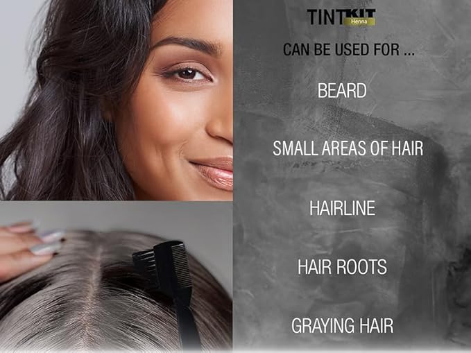 Godefroy Powered by Henna - Tint Kit 4 Applications | Natural Black | Spot Hair Color Powered by Natural Henna