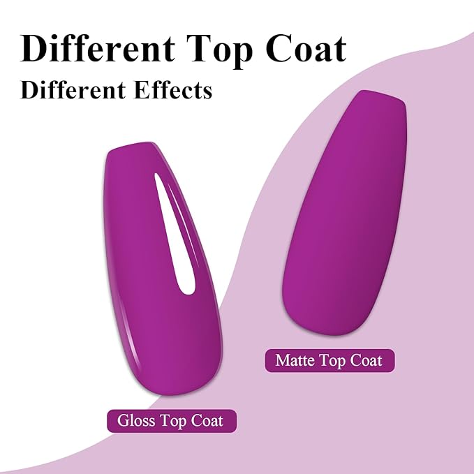 Imtiti Neon Purple Gel Nail Polish for Nail Art, Long Lasting Midnight Purple UV LED Gel Polish, Professional Salon Quality DIY at Home Manicure Set, 0.34 Fl Oz (10ml)-1916