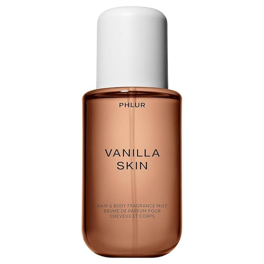 PHLUR Vanilla Skin Body Mist - Hair & Body Fragrance Mist - Vanilla Body Spray with Pink Pepper, Cashmere Wood & Sandalwood (8 Fl Oz)