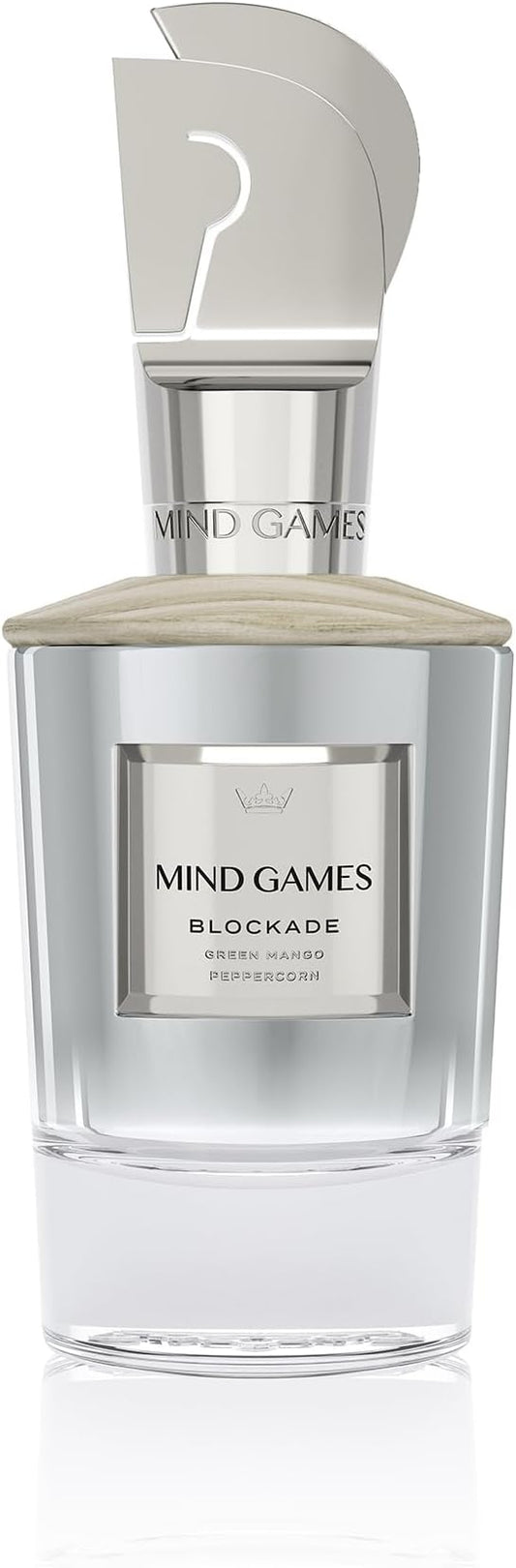MIND GAMES Blockade - Luxury Perfume with Notes of Pink Pepper, Lavender, Patchouli & Ambrostar - Elegant Extrait de Parfum for Women & Men - Woody & Fruity Perfume - 100 mL/3.4 oz