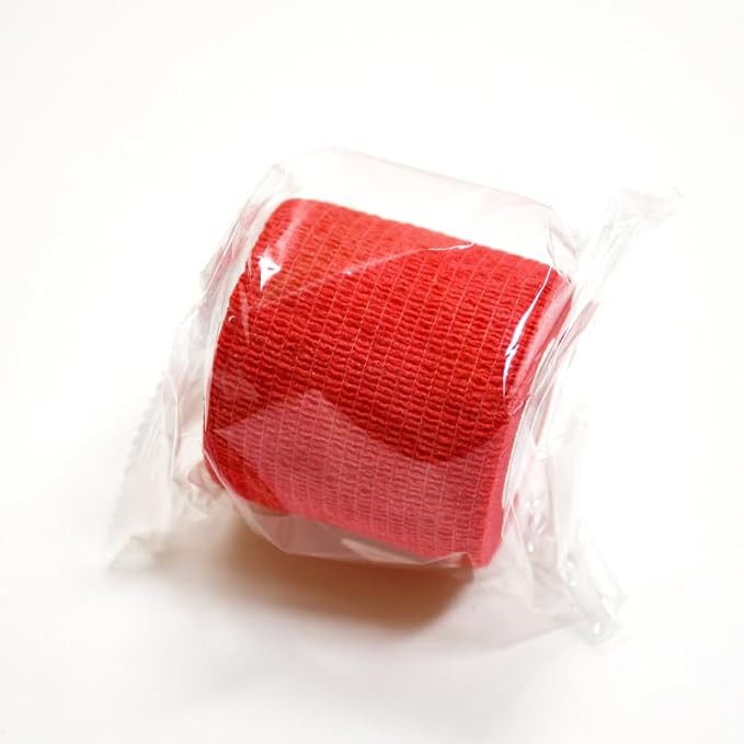 Sensi Wrap Grip Cover Sports Self Bandage Rolls 2-inch x 5-Yards 24pcs (Red)